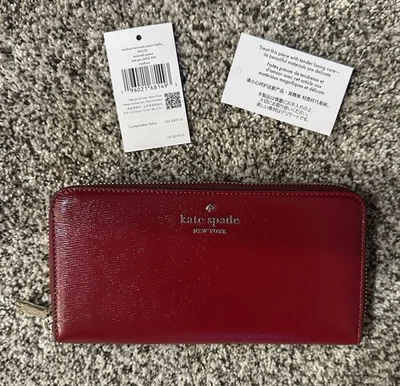 KATE SPADE Madison Large Continental Wallet, Red Jam, New With Tags - Image 1 of 4
