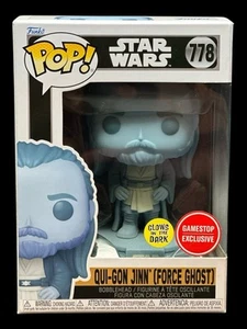 Funko Pop! Qui-Gon Jinn Force Ghost GITD 778 - GameStop Exclusive mit Protektor - Bild 1 von 11