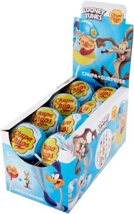 Chupa Chups Surprise Looney Tunes – 16 Lollipop Fragola + 10 Sorprese - Foto 1 di 8