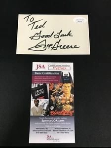 Joe Greene Steelers HOF JSA Certified Autograph 3x5 Index Card Signed! - Picture 1 of 6