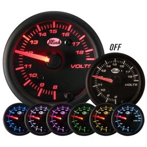STRUMENTO VOLTMETRO ANALOGICO 12 VOLT AUTO 8-18 VOLT ILLUMINATO 7 COLORI - Foto 1 di 7