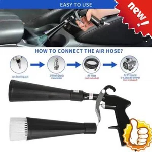 Cyclone Car Cleaning Black Gun Pneumatic Tool Dry Cleaner W/regulator - Picture 1 of 9