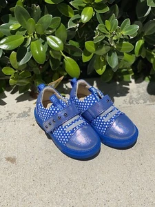 BLUE DOTS GIRLS SNEAKERS FOOTWEAR FOR TODDLERS WITH ARCH SUPPORT LEATHER SHOES - Picture 1 of 12