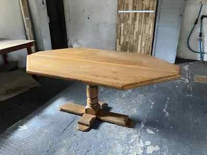 Oak table - solid oak octagonal table - Picture 1 of 5
