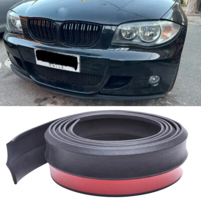 98"/2.5M Front Bumper Lip Splitter Body Side Spoiler Rubber For 1 Series E81 E87 - Изображение 1 из 4