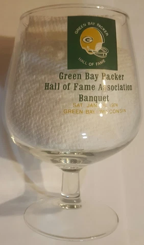 1974 Vintage Green Bay Packers Hall of Fame Glass Snifter (1960-1975) Cover