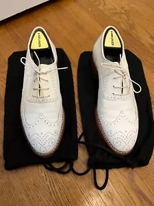 Vintage Head Commendation Men's Size 10 Golf Shoes Cleats White Leather Dressy - Picture 1 of 10