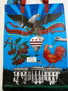 2 - Washington DC Trader Joe's BAGS-reusable Shopping grocery ECO Bruised New - Picture 1 of 4