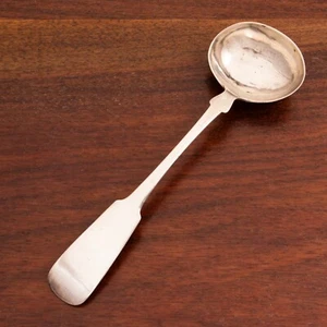 NEWTON EBENEZER CRITTENDEN CLEVELAND, OH. COIN SILVER SAUCE LADLE NO MONOGRAM - Picture 1 of 5