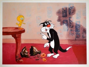 Looney Tunes HE DID IT Art Print Sylvester Tweety Bird - Picture 1 of 1