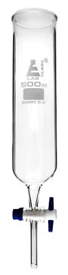 Dropping Funnel 500ml, PTFE Key Stopcock - Borosilicate Glass - Eisco Labs