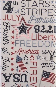 Patriotic Symbols and Sentiments Vinyl Flannel Back Tablecloth Var Sizes - Picture 1 of 6