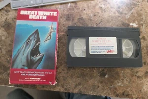 Great White Death VHS 1981 Glenn Ford Rare Horror Movie Scary Documentary Film - Picture 1 of 2