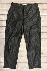 HOLLISTER SZ 13R BLACK PLEATHER ULTRA HIGH-RISE PANTS - Picture 1 of 3
