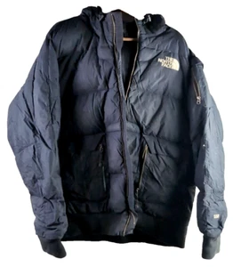 Vintage The North Face Puffer Jacket Black Full Zip 550 XXL, Mens, Hooded, Warm - Picture 1 of 16