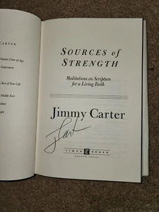 Jimmy Carter Präsident SIGNIERTES BUCH Quellen der Stärke ERSTAUSGABE Taschenbuch - Bild 1 von 3