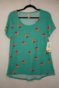 NWT LuLaRoe Disney Size M Classic Tee Green Muppets Miss Piggy All Over Print - Picture 1 of 4