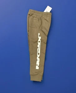 NWT Nike Air Jordan Boys Fleece Jogger Sweatpants 85D229 Olive Green Siz 6 - Picture 1 of 6