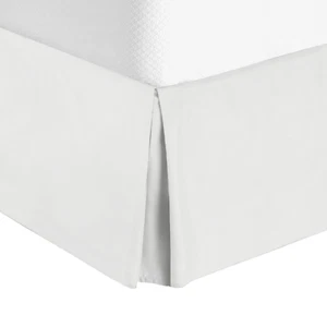 Premium Luxury Pleated Tailored Bed Skirt - 14” Drop Dust Ruffle, Full XL -White - Picture 1 of 4