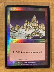 MTG✨Arena League PROMO 2001 MOUNTAIN FOIL (Ice Age)✨MINT Wanerstrand UNPLAYED - Picture 1 of 2