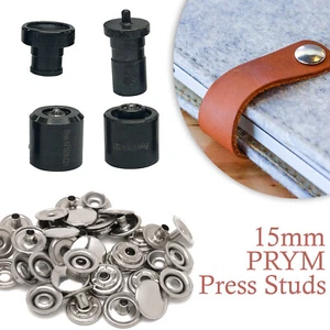 Stainless Steel Snap Fasteners Press Studs Popper Buttons DIY Leathercrafts Bags - Picture 1 of 24