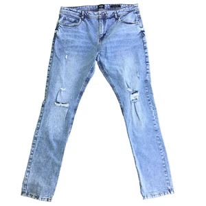 Cotton On Denim Jeans 36 x 33 Distress Slim Leg Blue Men - Picture 1 of 9