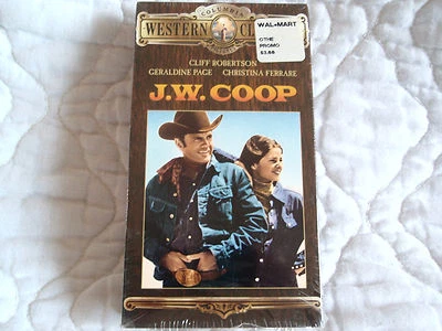 J.W. COOP VHS CLIFF ROBERTSON GERALDINE PAGE NATIONAL FINALS RODEO COWBOY DRAMA - Image 1 of 4