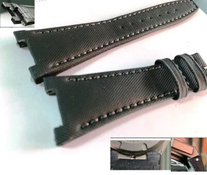 Genuine Leather textile metal structure band strap (FITS) IWC 3227 Ingenieur - Picture 1 of 5