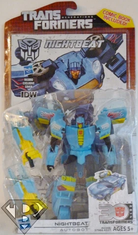 NIGHTBEAT Transformers Generations 30th Deluxe Class Figure IDW Comic Pack 2014 Cover
