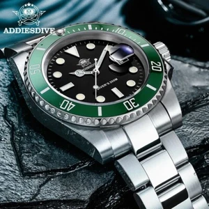 Addiesdive Reloj Hombre Acero Inoxidable Cuarzo Impermeable Deportes - Imagen 1 de 12