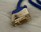 LINDY 2m DVI-D Dual Link Cable, Gold Line - Gold Plated-2m-Blue-Lindy-Male2Male