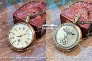 Nautical Antique Berlin 1936 Brass Pocket Watch with Box Gift For Occassion - Picture 1 of 5