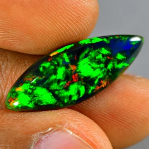 4.40Ct Sensational 3D Rainbow Color Flashy Natural Welo Black Opal - Picture 1 of 1