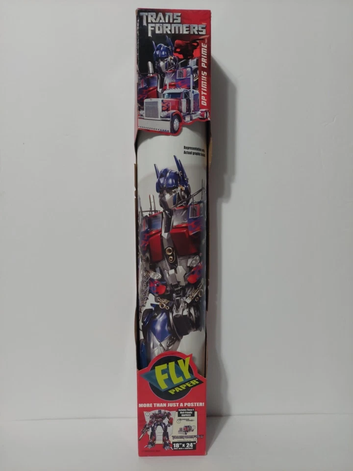 2007 Transformers Optimus Prime Fly Paper Poster Removable Reusable Decor