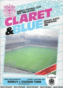 1985-86   Burnley v Swindon Town  - Picture 1 of 1