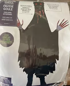 Brand New! Kids Red Eyed Ghoul Illusion Costume Child Large 12-14 -Glowing Eyes - Picture 1 of 2