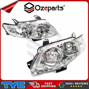 Set Pair LH+RH Head Light Lamp Chrome For Ford Falcon FG Series 1 G6 G6E 08~11 - Picture 1 of 4