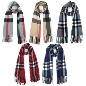 Damen-Winterschal Schottenmuster kariert Kaschmir Halstuch warm Halstuch UK - Bild 1 von 20