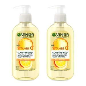 Garnier SkinActive Vitamin C Clarifying Wash 200ml – Pack of 2 - Bild 1 von 3