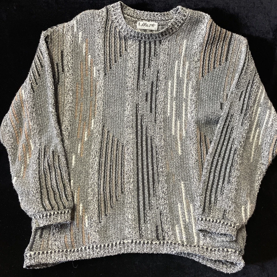 Suéter tejido vintage LaVane New York 3D estilo COOGI para hombre grande  Foto 1 de 4