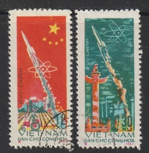1967 N. Vietnam Stamps Chinese Ballistic Missile Scott # 469-470 Used NH - Picture 1 of 1