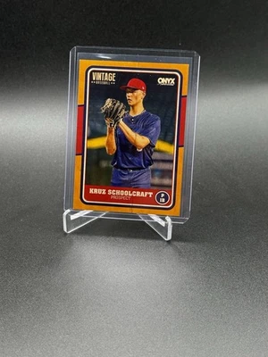 Béisbol vintage autenticado Onyx 2025 KRUZ SCHOOLCRAFT/150 - naranja y rojo Foto 1 de 2