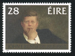 Ireland - 1988 Kennedy Portrait by Wyeth 28p - SC# 729 SG# 707 Single Mint NH OG - Picture 1 of 2