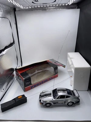 Porsche 930 Turbo Radio Controlled RC Remote toy car Vintage 1982 - Image 1 of 4