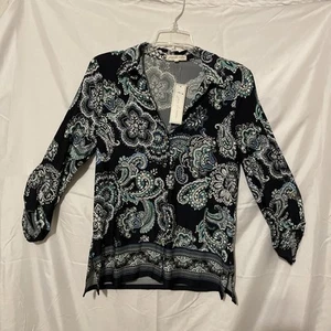 Joie De Vivre Damen Top Langarm Gr. S Blumenmuster - Bild 1 von 15