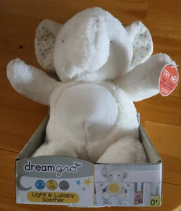 DreamGro Light and Lullaby Soother white elephant NIB - Picture 1 of 6