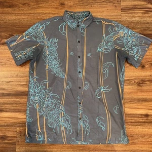 KAULUA'E Hemd Herren 2XL Made In Hawaii Button Down Aloha Hawaii Grau - Bild 1 von 4