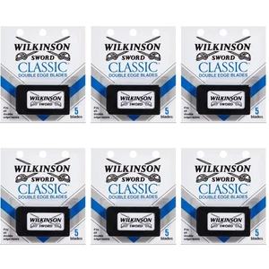 Wilkinson Sword Double Edge Razor Blades, 6 Pack of 5 = 30 Count - Picture 1 of 5