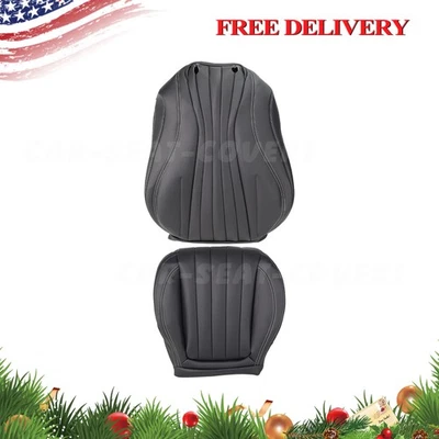 For 2017 - 2020 Mercedes Benz E300 E350 Driver Side Leather Seat Cover Black Foto 1 de 4