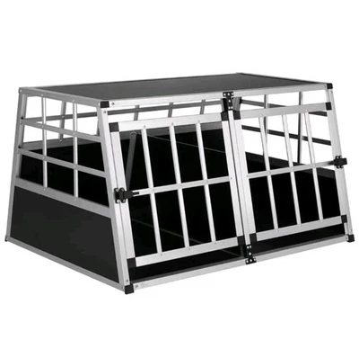 Hundetransportbox XL Aluminium Transportbox Hund mit Trennwand Autotransportbox - Bild 1 von 3